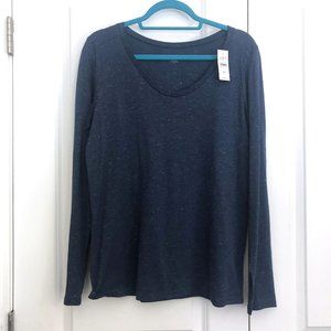 Loft Outlet Sparkly Blue Blouse w/ Gold Flecks